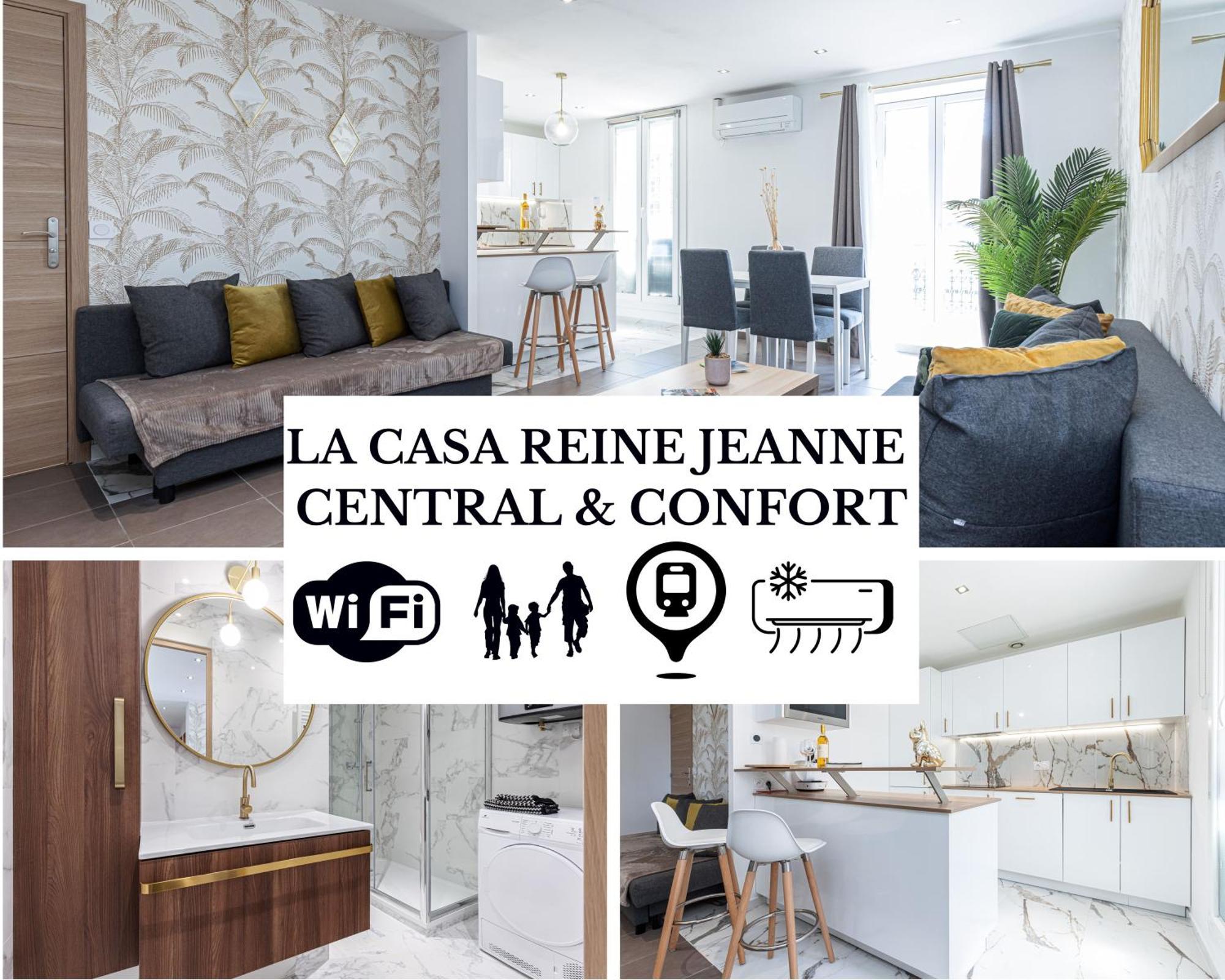 La Casa Reine Jeanne- Central Pres De La Gare - Wifi - Parking - Neuf Et Confort Nice Luaran gambar